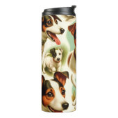 ヴィンテージかわいいジャックラッセルテリア タンブラー (回転左)