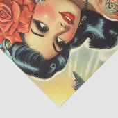 ヴィンテージかわいいタトゥーガール 薄葉紙 (詳細)