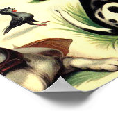 ヴィンテージかわいいダルマチアンシームレス ポスター (角)