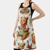 ヴィンテージかわいいテディベア エプロン (インサイチュ)