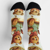 ヴィンテージかわいいテディベア ソックス (上部)