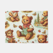 ヴィンテージかわいいテディベア ドアマット (正面)