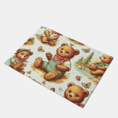 ヴィンテージかわいいテディベア ドアマット (アングル)