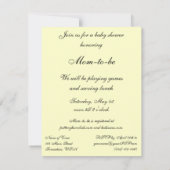 ヴィンテージかわいいハッピーチャイルドベビーシャワー招待状 招待状 (裏面)