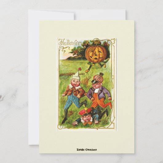 ヴィンテージかわいいハロウィーンレイヴパーティー 招待状 (裏面)