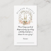 ヴィンテージかわいいバニーおむつラッフルボーイシャワー エンクロージャーカード (正面)