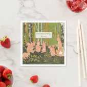 ヴィンテージかわいいバニーの子ども赤ちゃんシャワー スタンダードカクテルナプキン (インサイチュ)