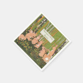 ヴィンテージかわいいバニーの子ども赤ちゃんシャワー スタンダードカクテルナプキン (角)