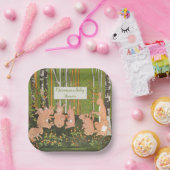 ヴィンテージかわいいバニーの子ども赤ちゃんシャワー ペーパープレート (パーティー)