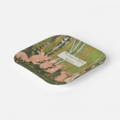 ヴィンテージかわいいバニーの子ども赤ちゃんシャワー ペーパープレート (傾斜あり)