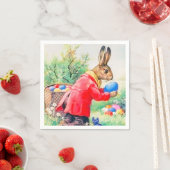 ヴィンテージかわいいバニーカラフルとイースターエッグ スタンダードカクテルナプキン (インサイチュ)