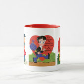 ヴィンテージかわいいバレンタインデーレトロ50sキッチュ マグカップ (中央)