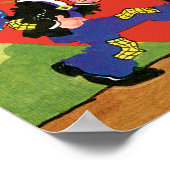 ヴィンテージかわいいバレンタインデー保保ボーイハート ポスター (角)