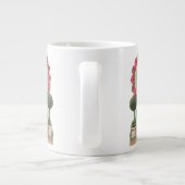 ヴィンテージかわいいバレンタインデー花と少女 ジャンボコーヒーマグカップ (裏面)