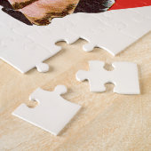 ヴィンテージかわいいバレンタインデー,カウボーイと女の子 ジグソーパズル (側面)