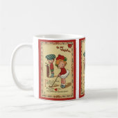 ヴィンテージかわいいバレンタインデー,チャイルズスポーツゴルフ コーヒーマグカップ (左)