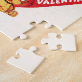 ヴィンテージかわいいバレンタインデー，チャイルドミュージックバンジョー ジグソーパズル (側面)