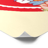 ヴィンテージかわいいバレンタインデー，チャイルドミュージックバンジョー ポスター (角)