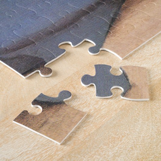 ヴィンテージかわいいバレンタインデー,メールマンラブレター ジグソーパズル (側面)