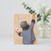 ヴィンテージかわいいバレンタインデー、ラブレターメール シーズンポストカード (スタンド正面)