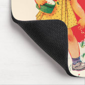 ヴィンテージかわいいバレンタインデー，男の子と女の子のハート マウスパッド (コーナー)