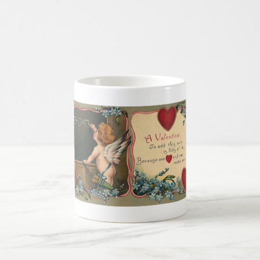 ヴィンテージかわいいバレンタインデーCherub先生 コーヒーマグカップ (中央)