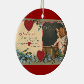 ヴィンテージかわいいバレンタインデーCherub先生 セラミックオーナメント (右)