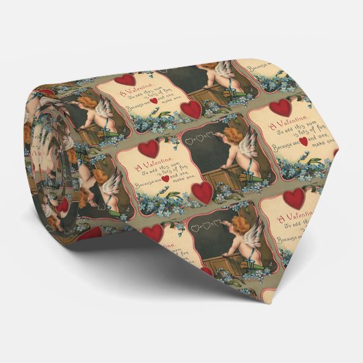 ヴィンテージかわいいバレンタインデーCherub先生 ネクタイ (ロール)