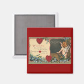 ヴィンテージかわいいバレンタインデーCherub先生 マグネット (正面/裏面)