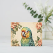 ヴィンテージかわいいパレーケエブジーポートレートの花 ポストカード (スタンド正面)