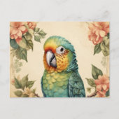 ヴィンテージかわいいパレーケエブジーポートレートの花 ポストカード (正面)