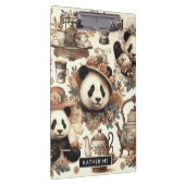 ヴィンテージかわいいパンダ絵画シームレス クリップボード (右)