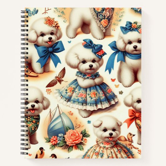 ヴィンテージかわいいビコンフリ絵画セ ノートブック (正面)