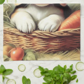 ヴィンテージかわいいビーグルパピー キッチンタオル (折り畳み)