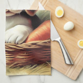 ヴィンテージかわいいビーグルパピー キッチンタオル (四つ折り)