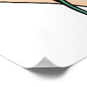 ヴィンテージかわいいピンクの花とカスタム引用文 ポスター (角)