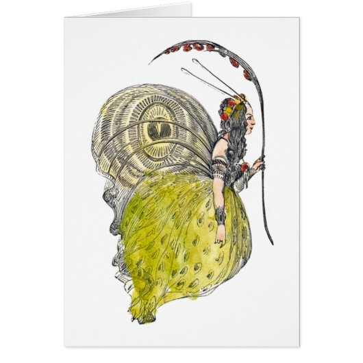 ヴィンテージかわいいファンタジー蝶の妖精と翼 (正面)