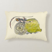 ヴィンテージかわいいファンタジー蝶の妖精と翼 アクセントクッション (裏面)