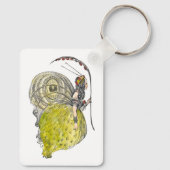 ヴィンテージかわいいファンタジー蝶の妖精と翼 キーホルダー (裏面)