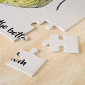 ヴィンテージかわいいファンタジー蝶の妖精と翼 ジグソーパズル (側面)