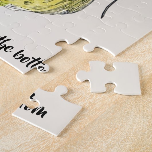 ヴィンテージかわいいファンタジー蝶の妖精と翼 ジグソーパズル (側面)