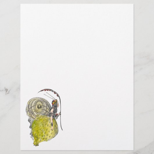 ヴィンテージかわいいファンタジー蝶の妖精と翼 チラシ (裏面)