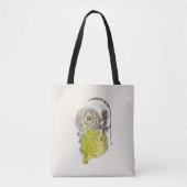 ヴィンテージかわいいファンタジー蝶の妖精と翼 トートバッグ (正面)