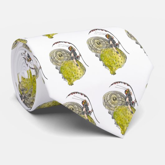 ヴィンテージかわいいファンタジー蝶の妖精と翼 ネクタイ (ロール)