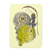 ヴィンテージかわいいファンタジー蝶の妖精と翼 マグネット (縦)