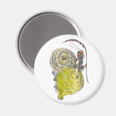 ヴィンテージかわいいファンタジー蝶の妖精と翼 マグネット (正面/裏面)