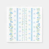 ヴィンテージかわいいブルーボウボーイベビーシャワー スタンダードカクテルナプキン (正面)