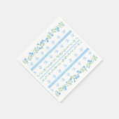 ヴィンテージかわいいブルーボウボーイベビーシャワー スタンダードカクテルナプキン (角)