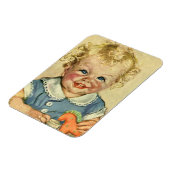 ヴィンテージかわいいブロンドスカンジナビア男の赤ちゃんまたは女の子 マグネット (左側)