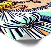 ヴィンテージかわいいプリンセス漫画 ポスター (角)